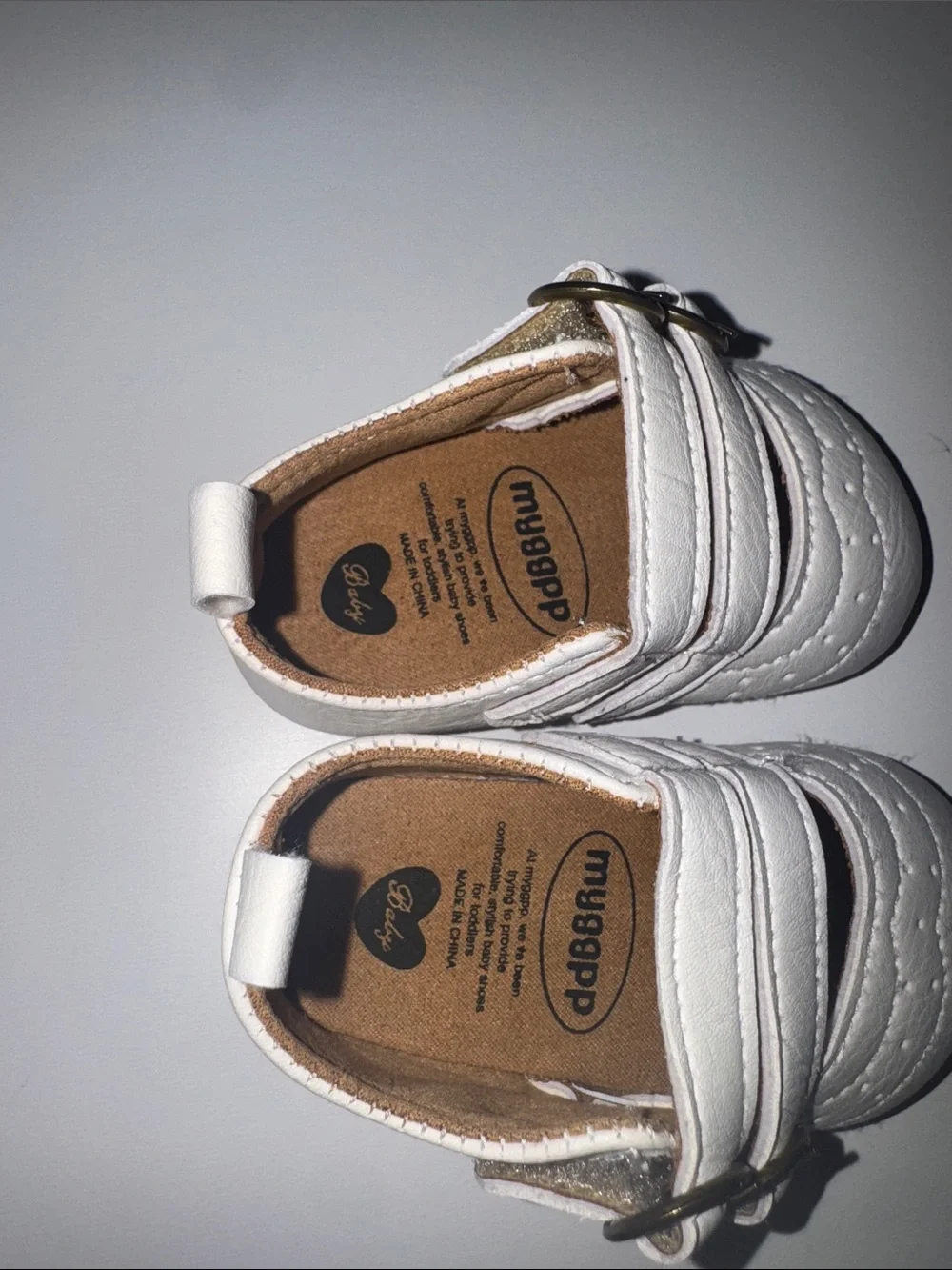 Classic White Baby Mary Janes with Double Strap